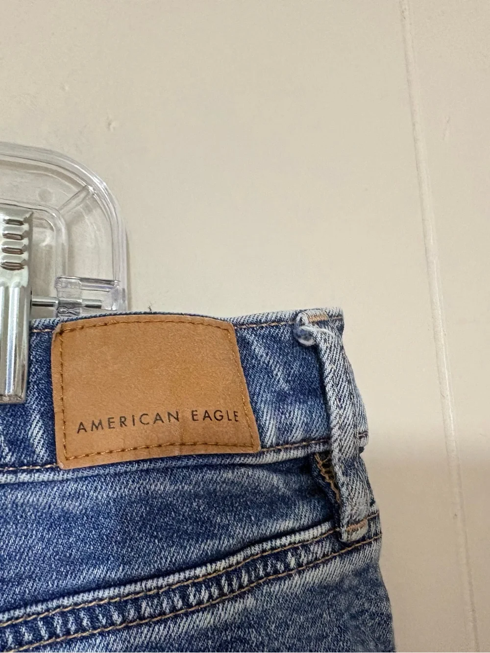 American Eagle Perfect Bermuda Shorts Women’s 16 Strigid Stretch Denim 8” Blue